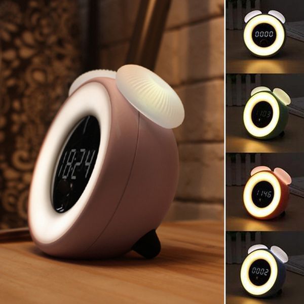 

intelligent timing led digital alarm clock sensor mushroom night light home bedroom bedside lamp