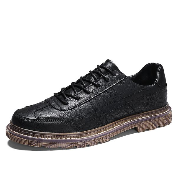 

handmade men's casual shoes genuine leather fashion wedding party male shoes casual slip-on mans footwear *h1909, Black