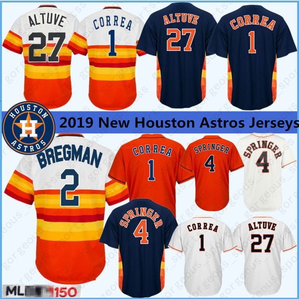 

27 Jose Altuve 2 Alex Bregman Houston Mens Baseball Jersey 4 George Astros Springer 1 Carlos Correa 34 Nolan Ryan 5 Bagwell Top Quality