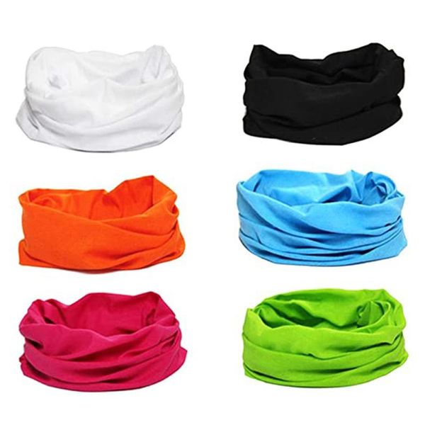 

6pcs cloth facemask pm2.5 cotton face maskswashable and reusable maske for germ protection breathable solid magic bandana unisex, Black