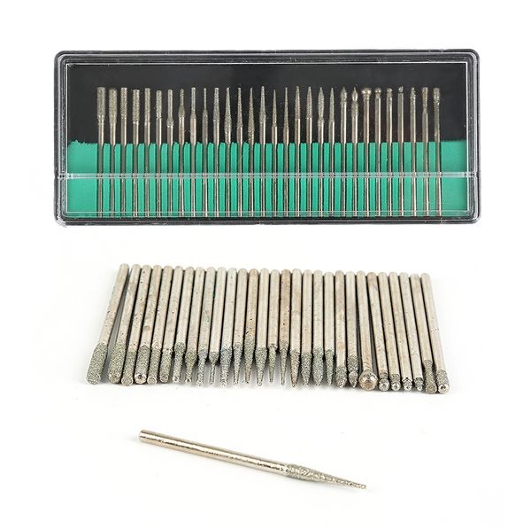 

30pcs/set 3mm/2.35mm nail drill bits electric drill manicure machine cutter device ceramic flame bits nail art salon tool kit