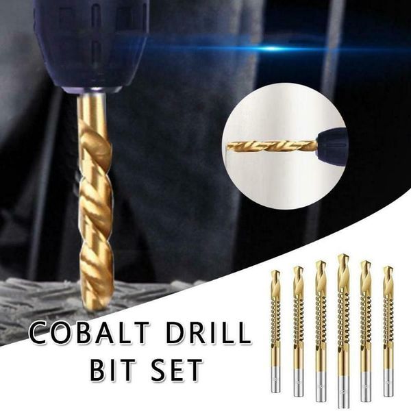 

6 шт 3-8mm cobalt сверло набор hss длина спиральные сверла инструмент деревообрабатывающий j8