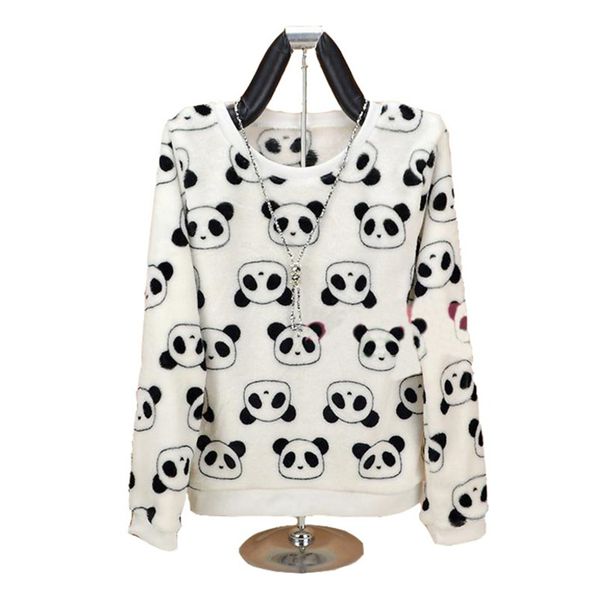 

модный бренд harajuku cute panda harajuku толстовка с капюшоном для женщин 2017 весна зима высокое качество фланелевые пуловеры топы, Black