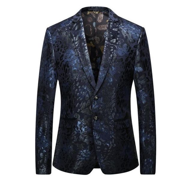 

mens classic shawl blue floral pattern jacquard blazer slim fit designs plus size singers costume jacket, White;black