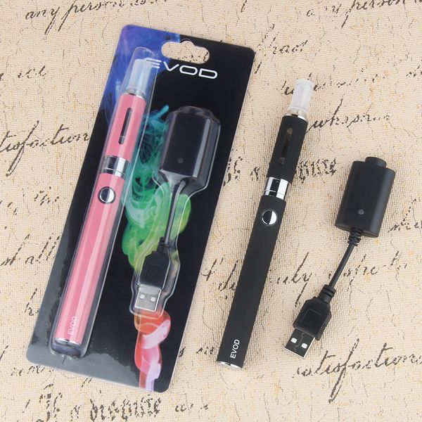 2pcs EVOD MT3 картомайзером Single эга блистер комплект электронной сигареты сигареты 650mAh 900mAh 1100mah EVOD батареи MT3 Распылитель Vaper Pen Kit