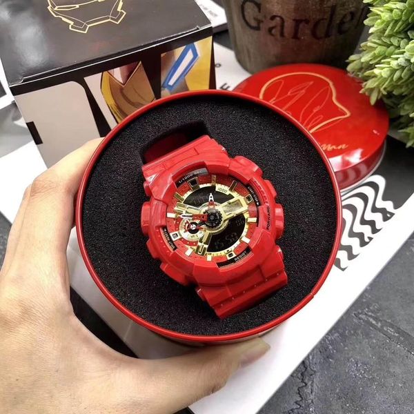 

2019 Marvel серии Hero наручные часы Limited Edition G Style Shock Часы с Special Box Iron Man Капитан Америка М