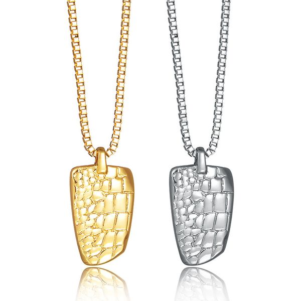 

мода хип-хоп мужские женщины ожерелье сплава золото серебро крокодил тегов ожерелье цепи ювелирные изделия подарок, Silver