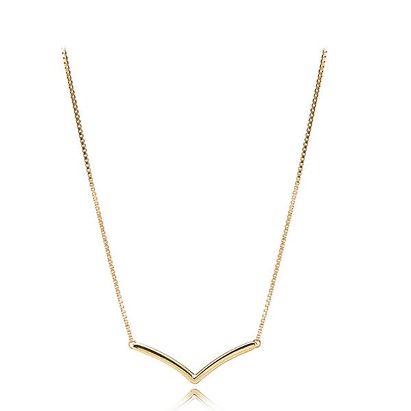 

lims 2019 [new] 925 sterling silver shiny wishing necklace female jewelry simple fashion 367803 ing