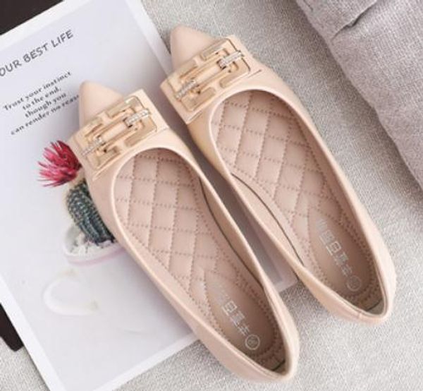 

women's shoes in spring and autumn flat bottom pointed end@www6031, Black