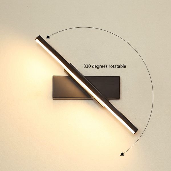 

wall lamp nordic style simple modern bedroom net red bedside lamp study rotary living room wall sconce light fixture rotatable