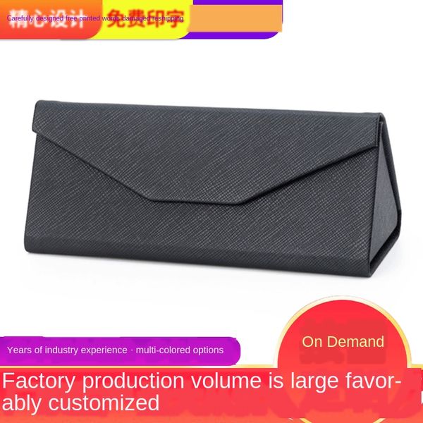 

black high-end sun case case casetriangle folding wallet cross folding wallet glasses box glasses box