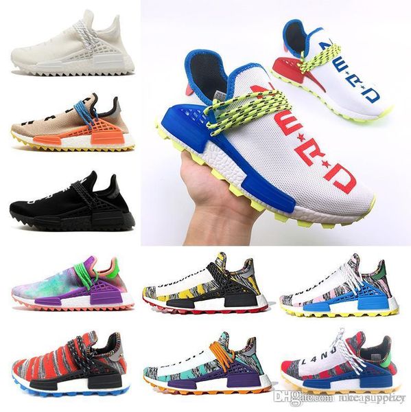 

2018 new pharrell human race l4nd afro hu trial solar pack nerd nmd men women running shoes holi core black sports sneakers 5-11