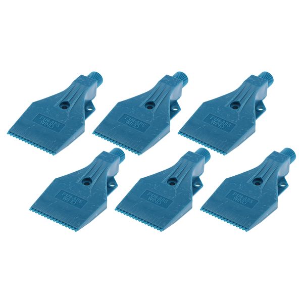

6pcs 1/4 thread air spray nozzle, blow wind cooling drying machine accessories, 3 holes, blue