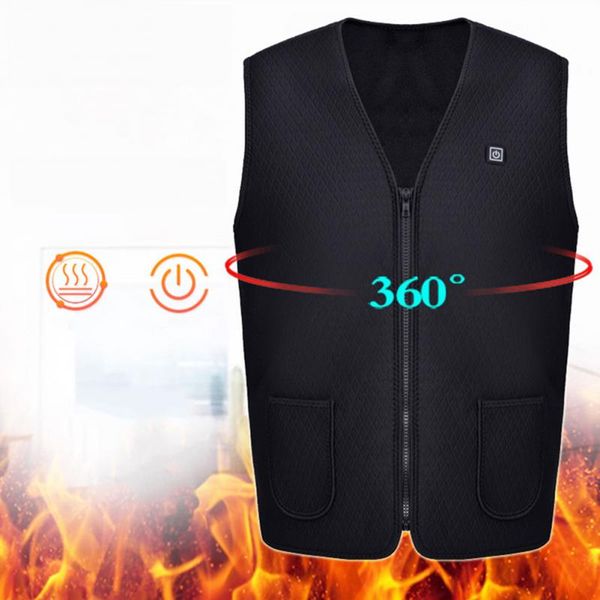 

men women warm outdoor sports usb infrared heating vest jacket electric heated adjustable temperature coat energy saving, Gray;blue