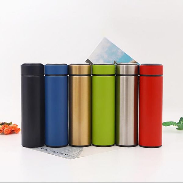 

custom logo stainless steel insulated tea cup 17oz/500ml straight cups water bottle slim straight drinking cup with lid 6 styles lxl173q