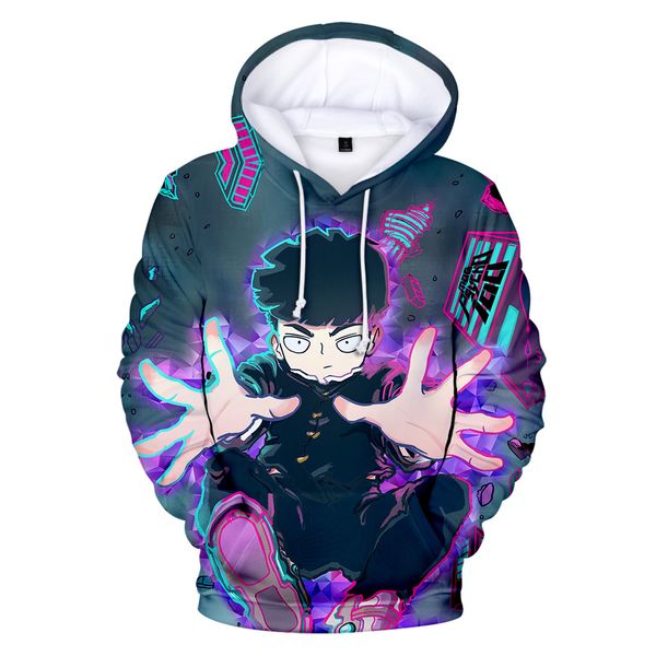 

3d mob psycho 100 hoodies men/women personality youth anime hoodies harajuku new 3d mob psycho 100 sweatshirt, Black