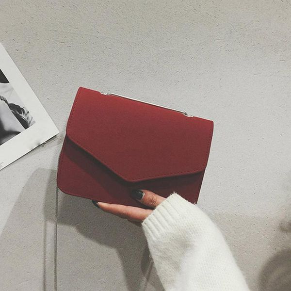 

woman shoulder bags fashion solid colour velvet messenger bag ladies elegant chain hand bags bag bolsas feminina#30