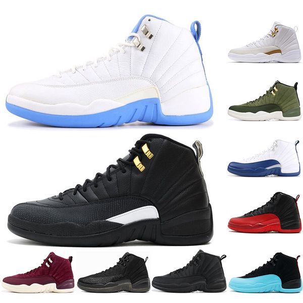 

new 12 men basketball shoes most popular high gym red cny college navy dark grey winter black wool gamma blue mens trainers 40-47