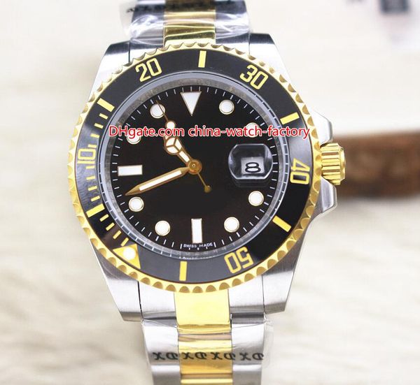 

selling 40mm 116613 116613lb 116613ln date ceramic bezel 18k gold & steel asia 2813 movement automatic mens watch watches, Slivery;brown