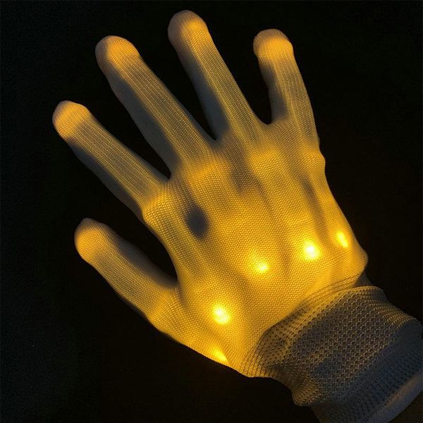 

2016 вэй си led light up радуга перчатки 1 проблесковый перчатки водить перчатки rave glow in the dark finger light rave e2008 quuug
