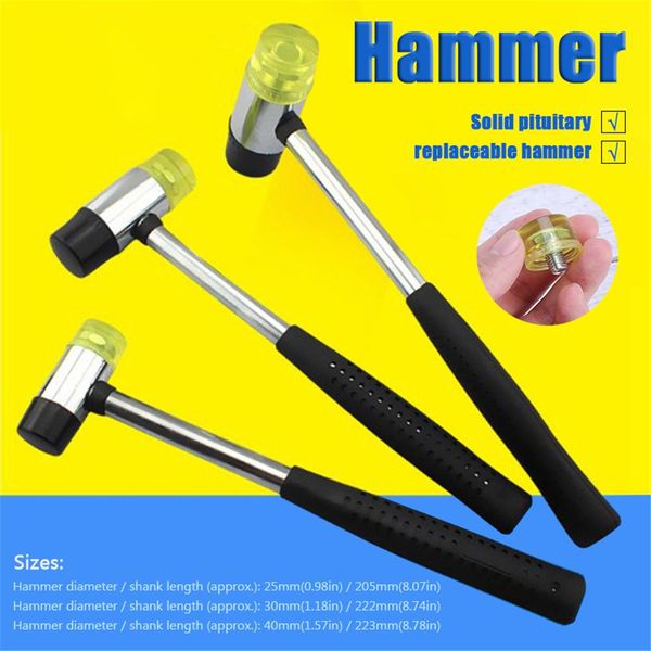 

double - sided soft rubber hammer - purpose hand tools for hard plastic non sliding plastic grips mounting hammer