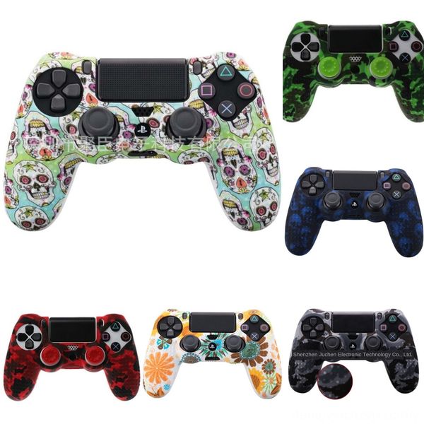 

qgocu camouflage silicone case rubber skin ps4 protector for cover controller