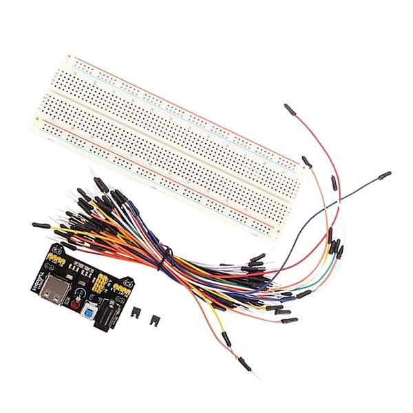 

mb-102 diy arduino accessories kit with 830 tie points solderless breadboard + power supply expansion board + 65pcs jumper wires