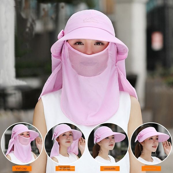 

face sun hat street uv-proof mesh mask hood street fashion sun hat, Blue;gray