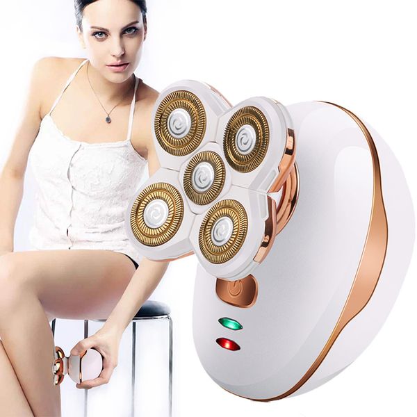 

electric rotary shaver floating 5 head usb rechargeable electric razor painless women's cordless beard trimmer bikini trimmer