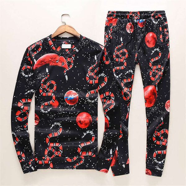 

роскошные спортивные костюмы для мужчин модные дизайнерские спортивные костюмы бренда спортивный костюм full snake logo 6 новый горячий верх, Gray