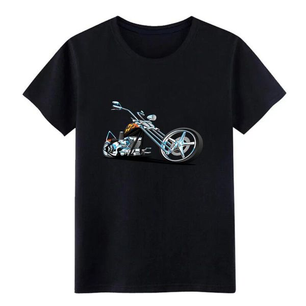

classic american chopper t shirt men print cotton round collar standard anti-wrinkle breathable summer novelty shirt, White;black