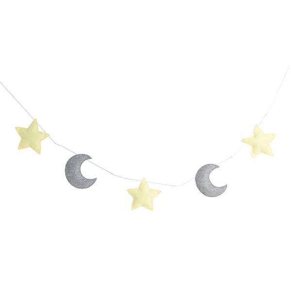 

5-star wall hanging ornament f/kids room bed valance decor