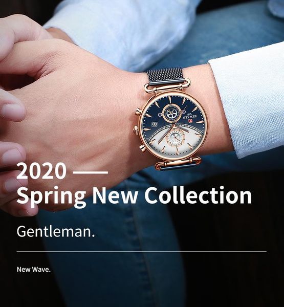 

high-end watches, selling international models in 2020, new couple watches fashion trend ins waterproof quartz watch, Slivery;brown