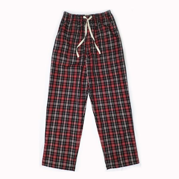 

cotton plaid spring summer men's sleep bottoms pajamas bottoms sleepwear pants pajamas for sleeping man pyjamas home wear, Black;brown