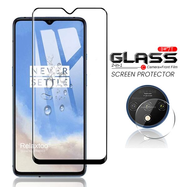 

cases2010 2-in-1 camera glass on for oneplus 7t 1plus 7 t armored screen protector one plus t7 oneplus7t protective glas oneplust7 1plus7t
