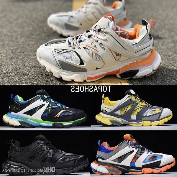 

новая мода triple s track 3.0 тренеры мужские спортивные кроссовки дизайнеры неуклюжие кроссовки черный оранжевый женщины ходьба роскошный п