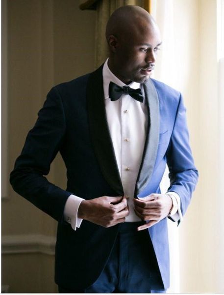 

and fine one button groomsmen shawl lapel groom tuxedos men suits wedding/prom/dinner man blazer(jacket+pants+tie) a336, Black;gray
