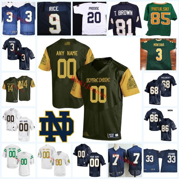 

Men cu tom notre dame fighting iri h football jer ey walt patul ki paul hornung johnny lattner tony rice quenton nel on notre dame jer ey