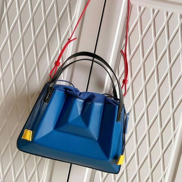 

2020 spring and summer new style women's cow leather bag south korea drawstring pleated file holder hand crossbody bag