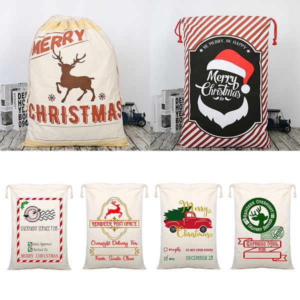 

new year gift santa sacks canvas claus bag custom christmas canvas gift bags