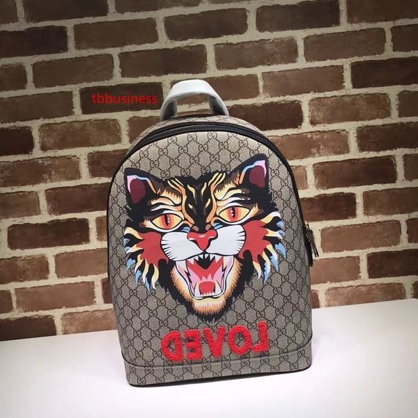 

2020 celebrity design letter embossed tiger snake bee animal canvas leather backpack man woman 419584 canvas travel bag