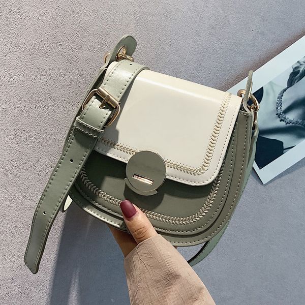 

mini solid color pu leather crossbody bags for women 2020 lock shoulder messenger bag travel small handbags and purse handtasche
