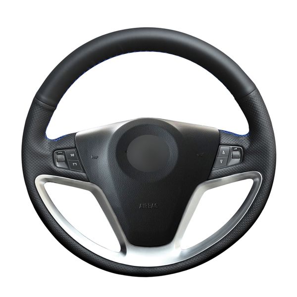 

black pu artificial leather hand-stitched car steering wheel cover for antara 2006-2017 vauxhall antara 2006-2017