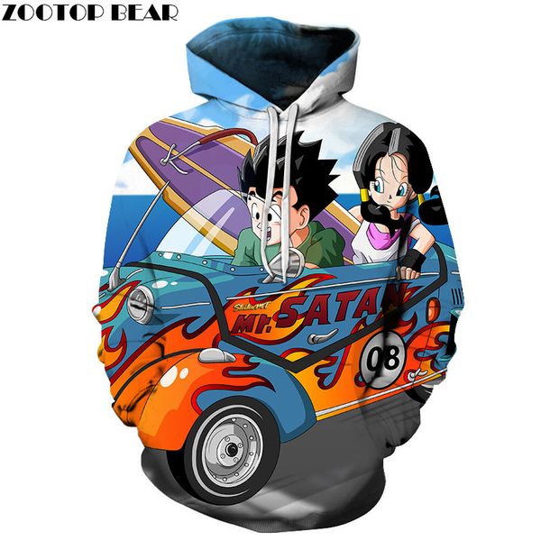 

anime driving play 3d print men casual hoody spring hoodie streatwear funny cartoon pullover tracksuit 6xl drop ship zooear, Black
