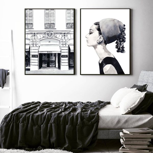 2019 Vogue Audrey Hepburn Posters And Prints Fashion Building Wall Art Canvas Prints Beauty Pictures For Lady Girl Room Decoration From Oopp 41 47