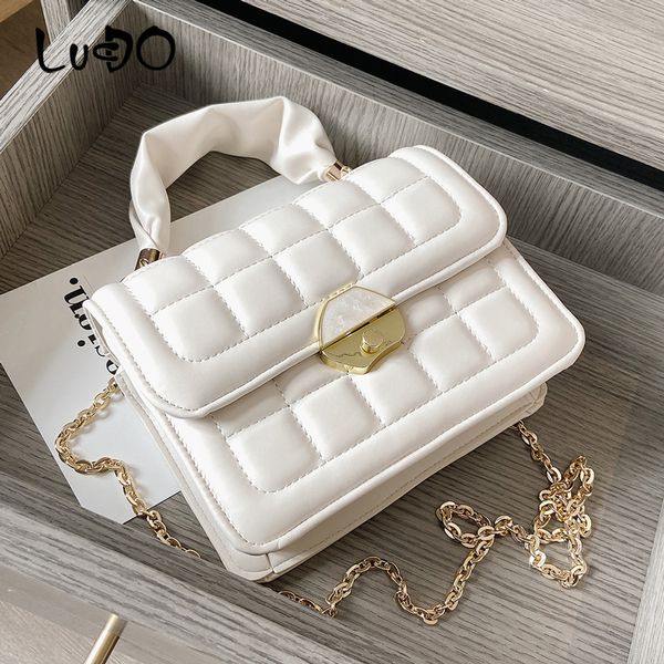

lucdo plaid chain crossbody bag for women 2020 new brand female designer small square handbags fashion shoulder messenger bag