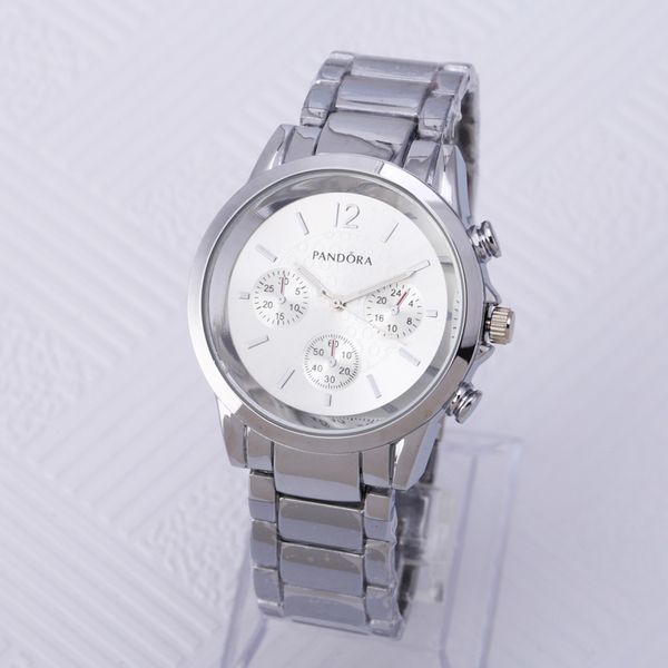 

fashion luxury women's watch alloy steel business casual brand quartz watch, Slivery;brown