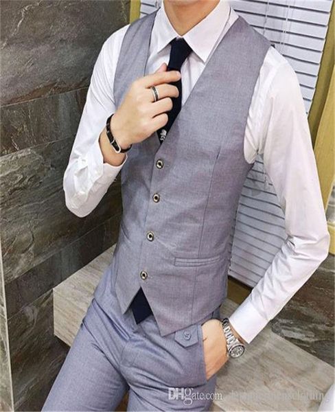 

mens business suit slim vest sleeveless fashion solid color mens outerwear male clothing, Black;white