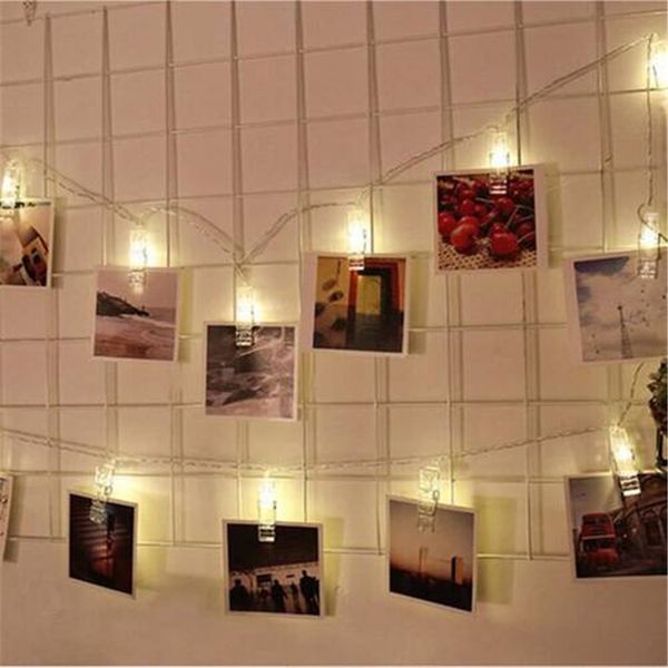 Us Stock 40 Leds Photo Clip String Light Battery Powered 5m 16 4ft For Living Room Bedroom Party Led String Lights Indoor String Fairy Lights From