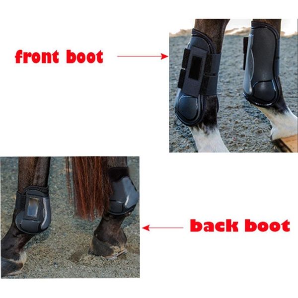 

4 pcs переднего hind leg boots регулируемой лошадь ноги защита сапоги лошадь brace защита wrap коневодство leg guard сухожилие конного